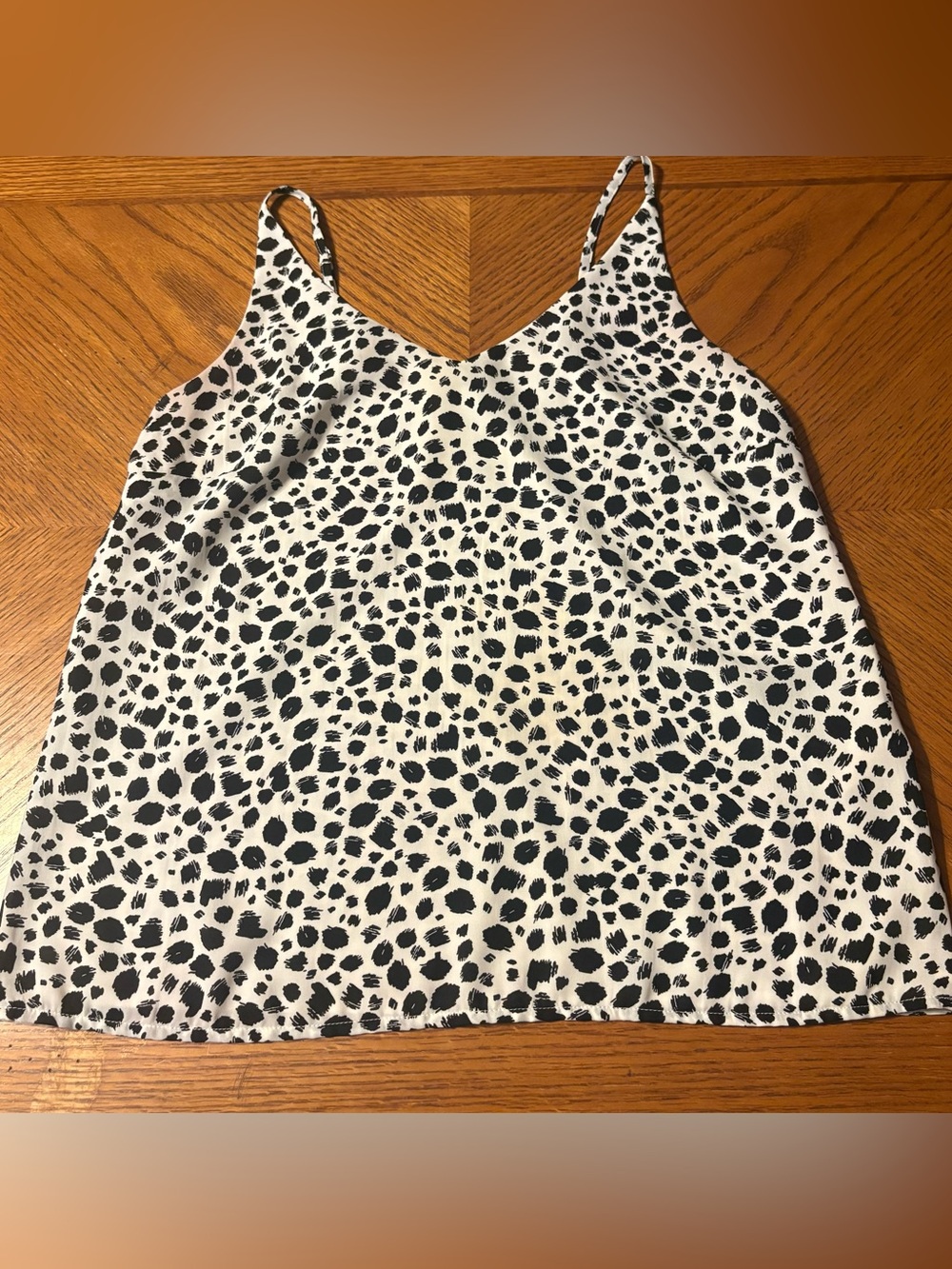 Banana Republic Black and White Spotted print Camisole size small